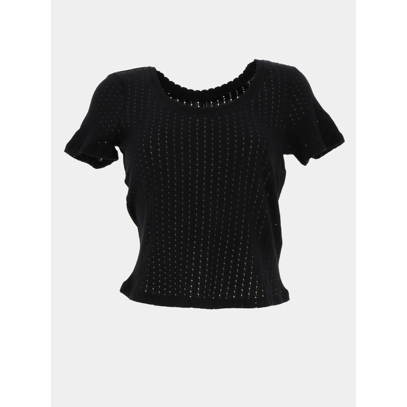 T-shirt ajouré carrie noir femme - Only