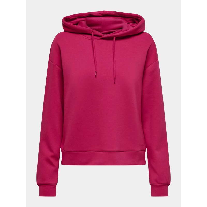 Sweat à capuche lounge ls rose femme - Only Play