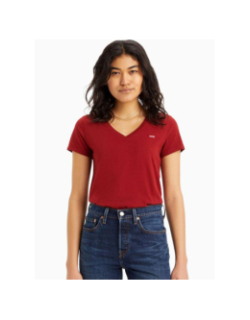 T-shirt perfect col v rouge femme - Levi's