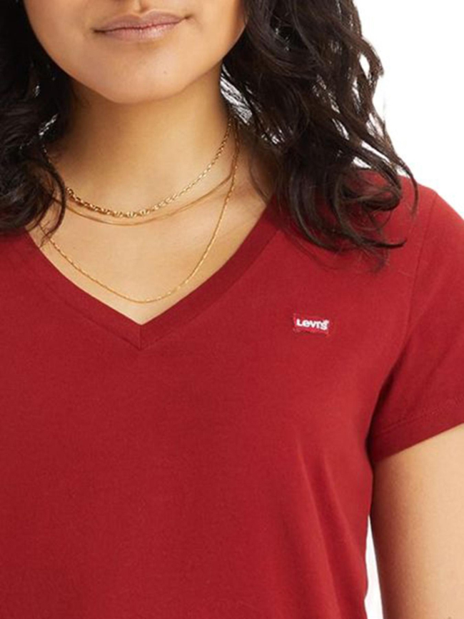 T-shirt perfect col v rouge femme - Levi's