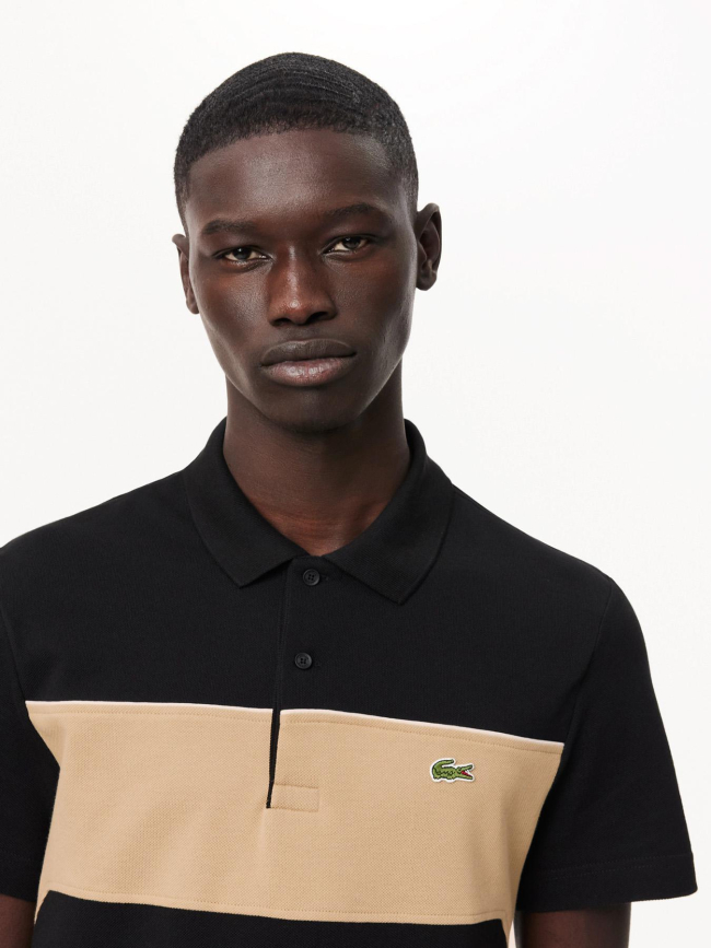 Polo noir lacoste homme hotsell