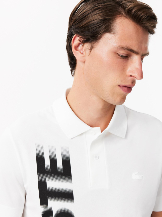 Polo movement imprimé blanc homme - Lacoste