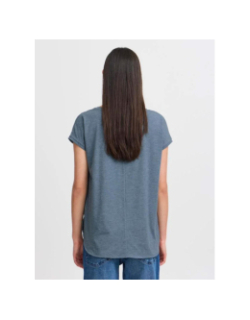 T-shirt pailleté rebel bleu gris femme - Ichi