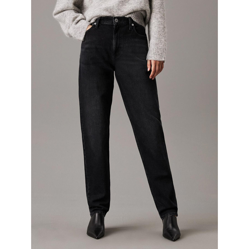 Jean mom taille haute denim noir femme Calvin Klein Jeans wimod