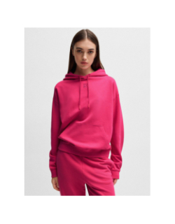 Sweat à capuche uni delfinia rose fuchsia femme - Hugo