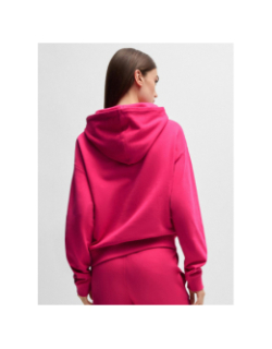 Sweat à capuche uni delfinia rose fuchsia femme - Hugo