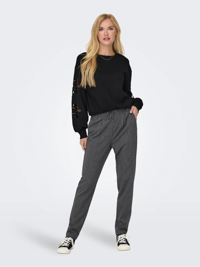 Pantalon pop trash elise gris femme - Only