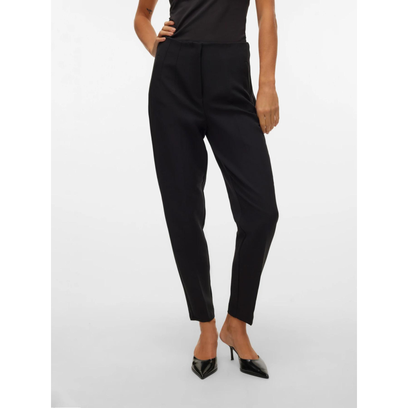 Pantalon tapered taille haute lina noir femme - Vero Moda