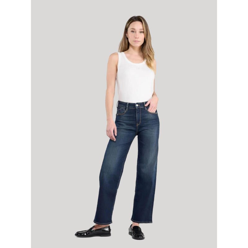 Jean flare pulp taille haute bleu femme - Le Temps Des Cerises