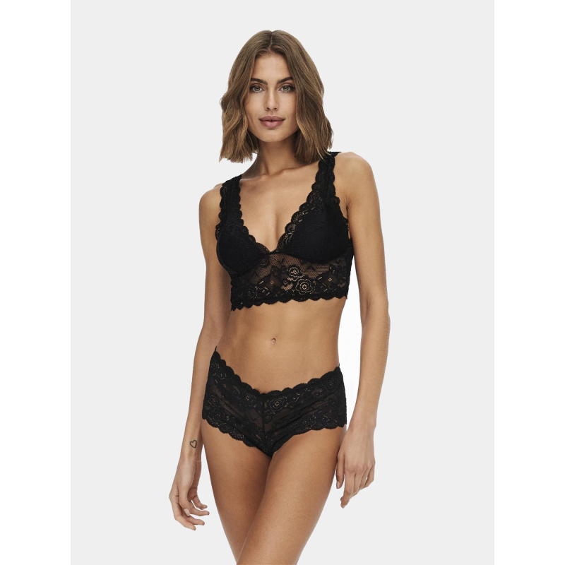 Soutien gorge dentelle chloé noir femme - Only