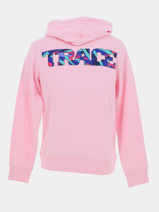 Sweat à capuche trace rose homme - Jack & Jones