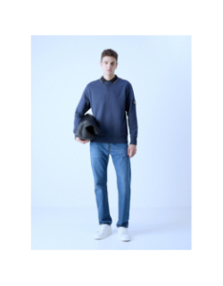 Pull badge crewneck bleu marine homme - Calvin Klein Jeans