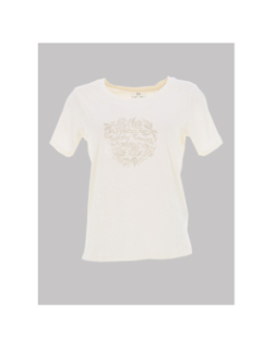 T-shirt louna blanc écru femme - Teddy Smith