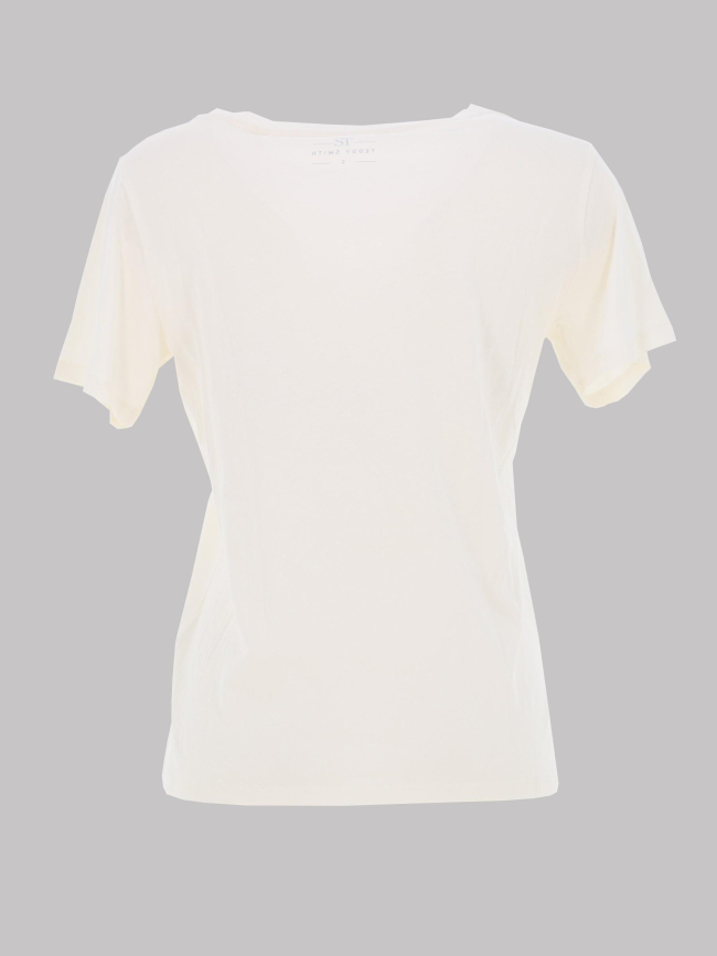 T-shirt louna blanc écru femme - Teddy Smith