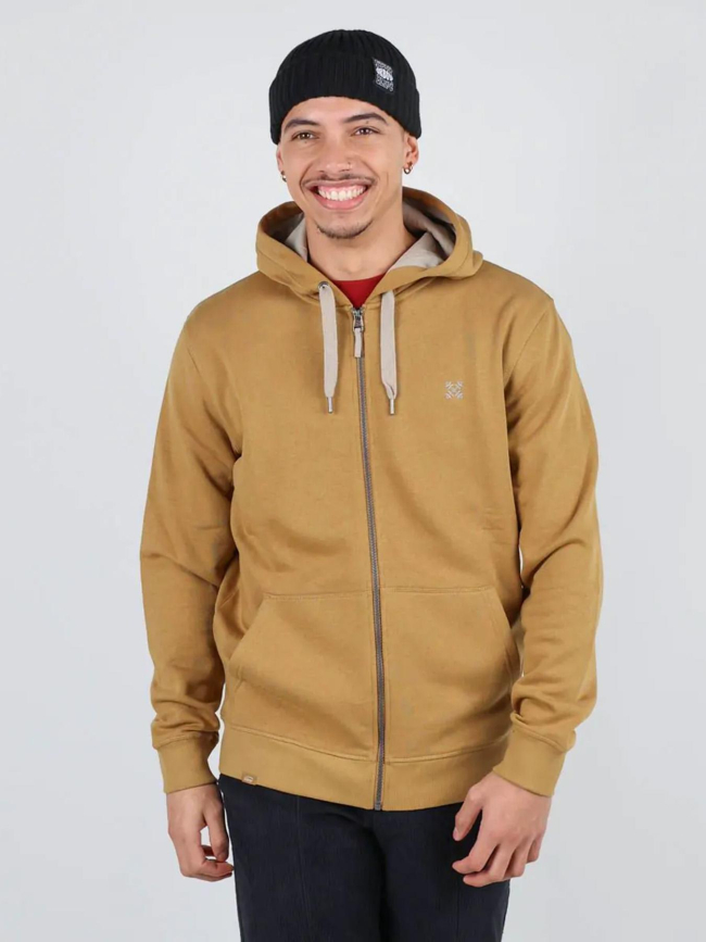 Sweat à capuche zippé essential marron homme - Oxbow