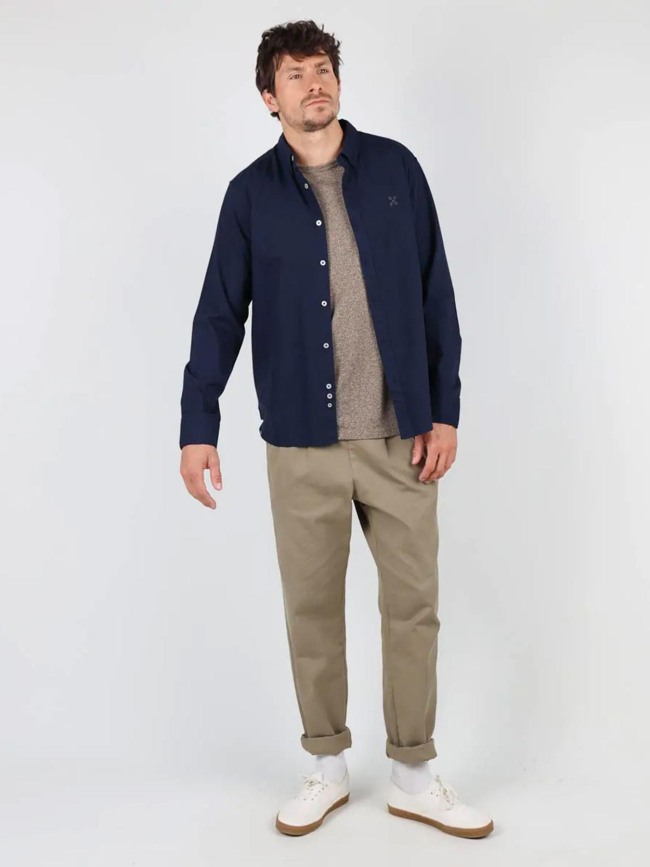 Chemise manches longues oxford bleu marine homme - Oxbow