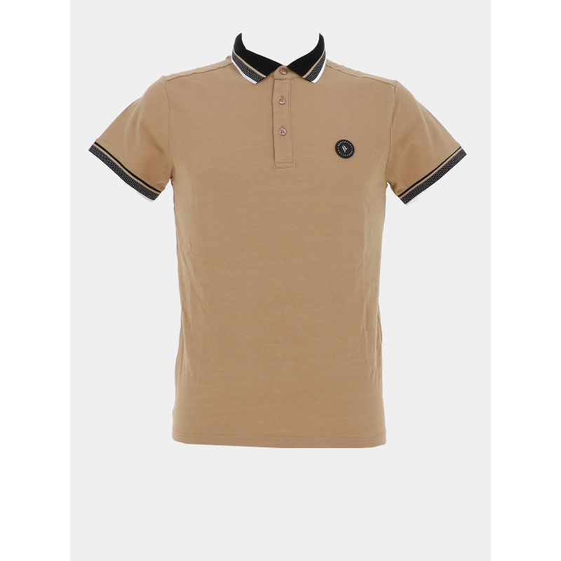 Polo mc stretch beige adulte - Sun Valley