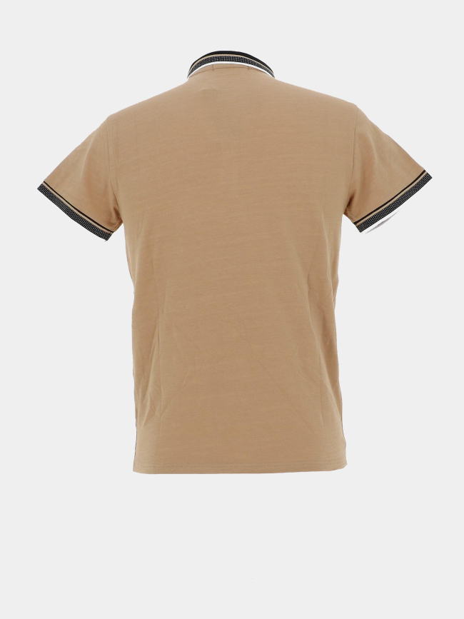 Polo mc stretch beige adulte - Sun Valley