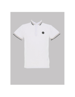 Polo mc stretch blanc homme - Sun Valley