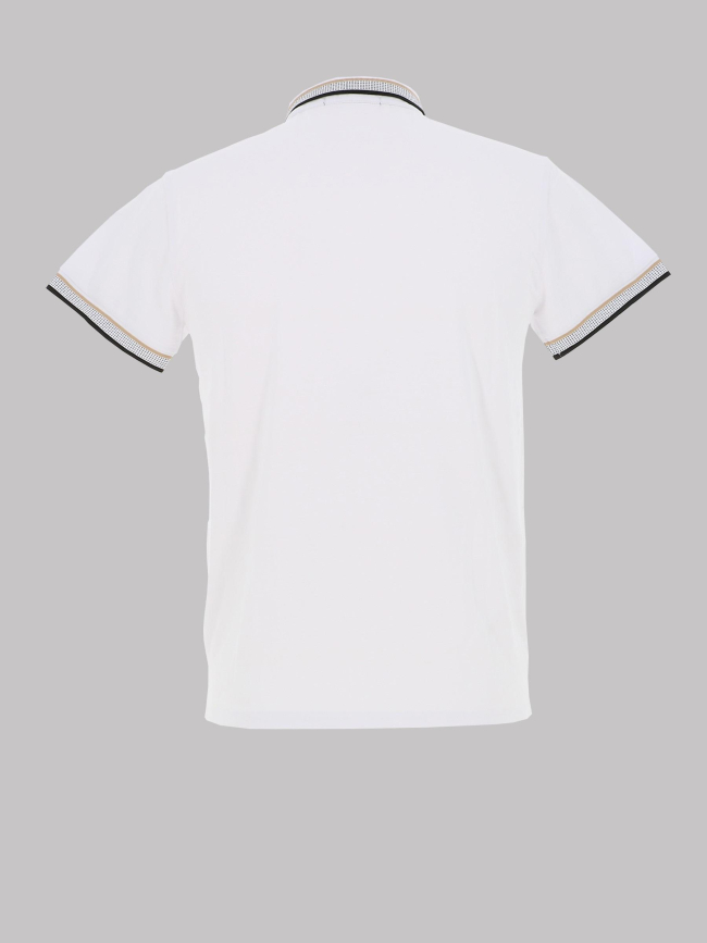 Polo mc stretch blanc homme - Sun Valley