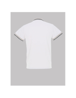 Polo mc stretch blanc homme - Sun Valley