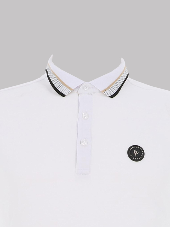 Polo mc stretch blanc homme - Sun Valley