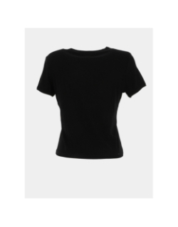 T-shirt côtelé regular léa noir femme - Happy & So