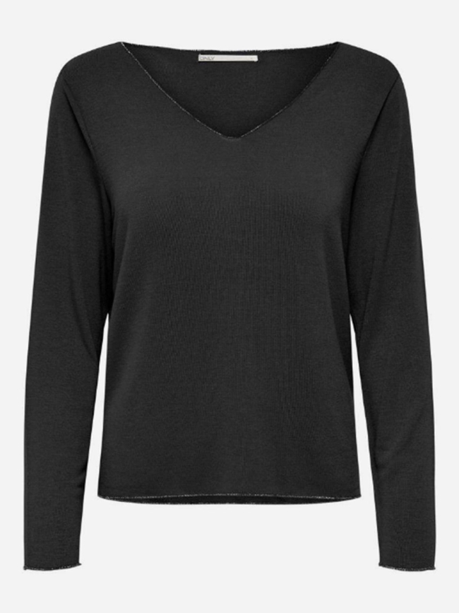 Pull fin uni hanna noir femme - Only