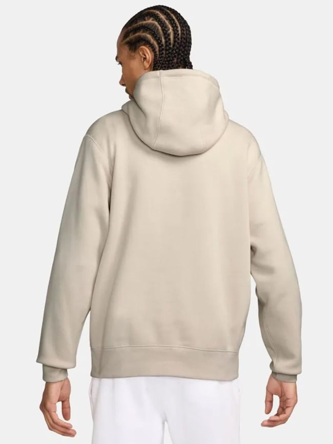 Sweat à capuche club logo beige homme - Nike