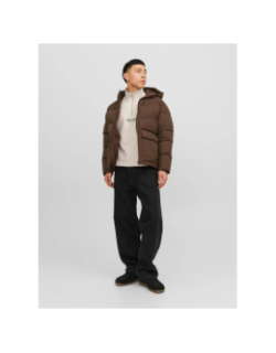 Sweat zippé jorvesterbro quarter beige homme - Jack & Jones