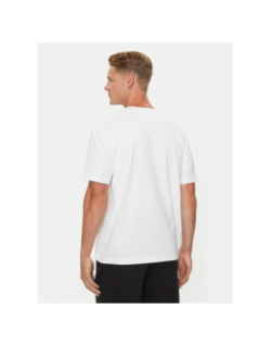 T-shirt col avec logo uni blanc homme - Calvin Klein