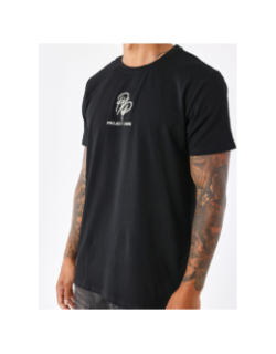 T-shirt double logo brodé noir homme - Project X Paris