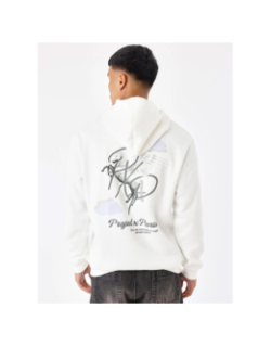 Sweat à capuche cheval magic blanc homme - Project X Paris