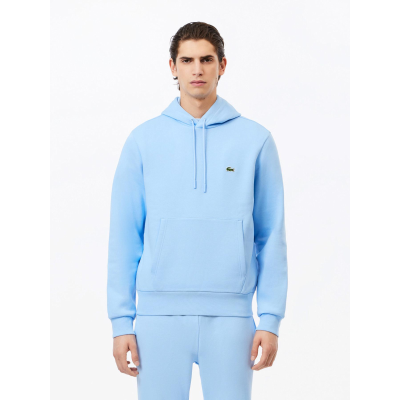 Sweat à capuche uni panorama bleu homme - Lacoste