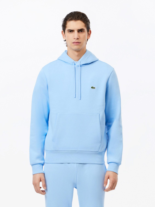 Sweat à capuche uni panorama bleu homme - Lacoste