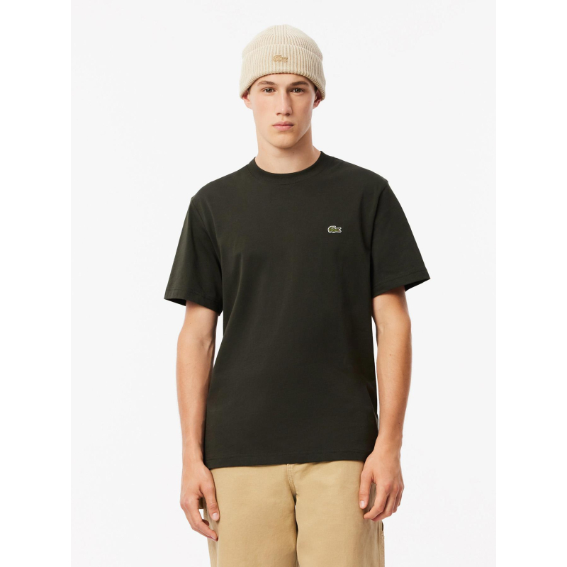 T-shirt classic fit en coton kaki homme - Lacoste