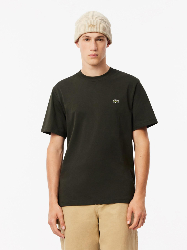 T-shirt classic fit en coton kaki homme - Lacoste