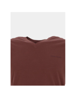 T-shirt col v tawax 2 marron homme - Teddy Smith