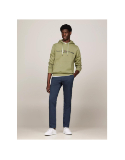 Sweat à capuche logo hoody kaki homme - Tommy Hilfiger