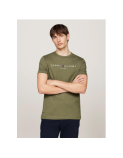 T-shirt logo battle vert homme - Tommy Hilfiger