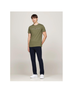 T-shirt logo battle vert homme - Tommy Hilfiger