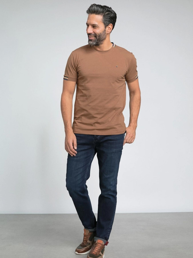 T-shirt tardivel marron homme - Benson & Cherry