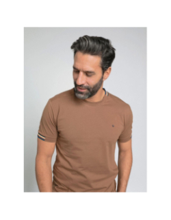 T-shirt tardivel marron homme - Benson & Cherry