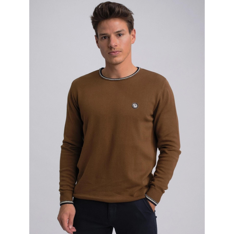 Pull col rond fretod marron homme - Benson & Cherry