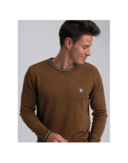 Pull col rond fretod marron homme - Benson & Cherry