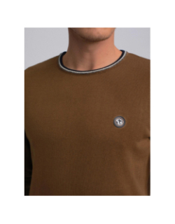 Pull col rond fretod marron homme - Benson & Cherry