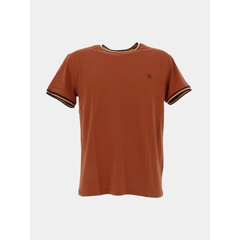 T-shirt traves marron homme - Benson & Cherry