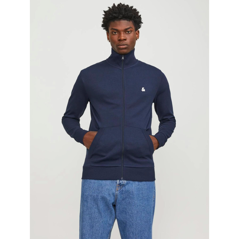 Sweat zippé logo bleu marine homme - Jack & Jones