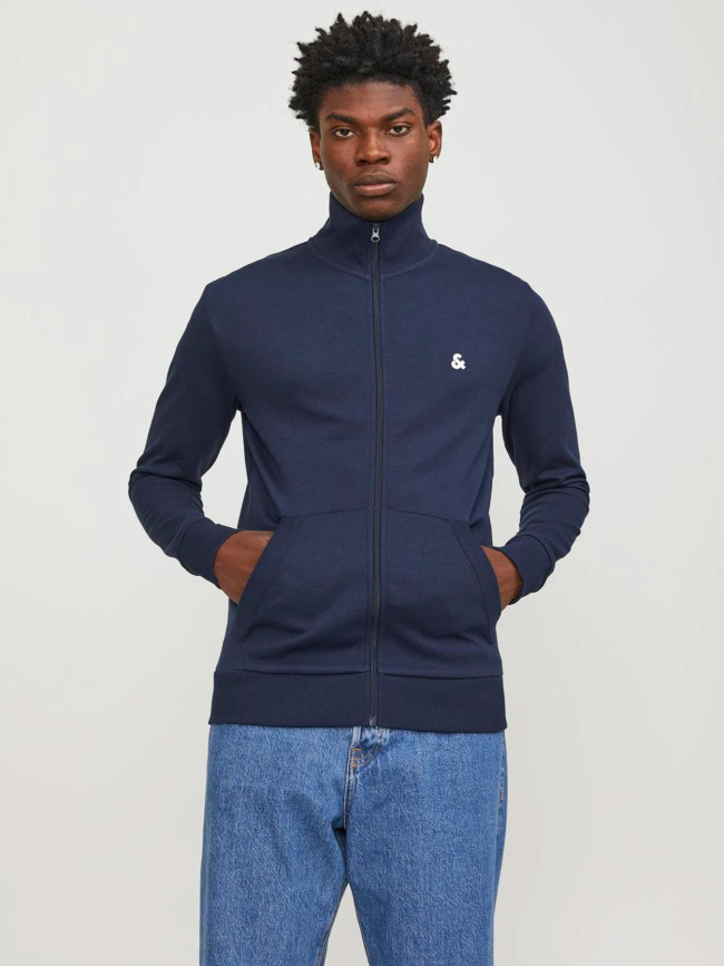 Sweat zippé logo bleu marine homme - Jack & Jones