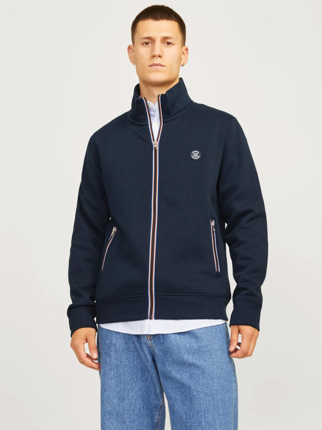 Sweat zippé jprbluronaldo bleu marine homme - Jack & Jones